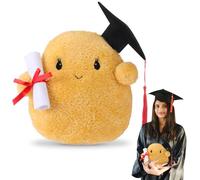 Blueweenly 2025 Graduation Gift 10 Inch Plush Potato Doll with Doctoral Hat, Potato Doll with Grad Cap Positive Support Gifts for College High School Graduation Party Decor