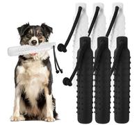 Blueweenly 6 Pcs Plastic Dog Training Bumper with Throw Rope Puppy Retrieving Dummy Standard Size Duck Dog Float Toy Hunting Training Tool for Float on The Water Pool Outdoor Activities(Black,White)