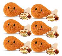 Blueweenly 6 Pcs Thanksgiving Turkey Leg Stuffed Thanksgiving Toss The Stuffed with Cards 8.5 Inch Autumn Gift Toys Bulk for Fall Autumn Harvest Day Vbs Hot Pass The Turkey Game