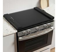 Bluewest Gas Stove Burner Covers, Wooden Noodle Board with Handle, Black