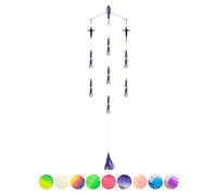 BLUEWING 18in Upgraded Fishing Spreader Bar Starboard Canyon with 9in Floating Squids, Trolling Birds, Big Game Trolling Lure and 316 Stainless Steel Rod for Wahoo Tuna Marlin Mahi Mahi, Black/Purple