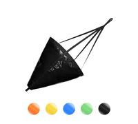 BLUEWING 32in Sea Anchor Drift Sock 840D Nylon Parachute Fishing Drogue for Marine Boat/Jet Ski/Sail, Black