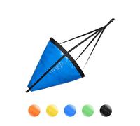 BLUEWING 32in Sea Anchor Drift Sock 840D Nylon Parachute Fishing Drogue for Marine Boat/Jet Ski/Sail, Blue