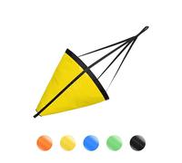 BLUEWING 32in Sea Anchor Drift Sock 840D Nylon Parachute Fishing Drogue for Marine Boat/Jet Ski/Sail, Yellow