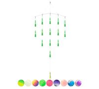 BLUEWING 36" Upgraded Fishing Spreader Bar Formation with 6" Floating Squids and 316 Stainless Steel Rod Offshore Spreader Bar for Wahoo Tuna Marlin Mahi Mahi, Green