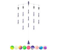 BLUEWING 36in Upgraded Fishing Spreader Bar Canyon with 6in Floating Squids, Trolling Birds, Big Game Trolling Lure and 316 Stainless Steel Rod for Wahoo Tuna Marlin Mahi Mahi, Black/Purple