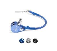 BLUEWING Upgraded Blue Water Outrigger Halyard Line Lock Pulley Aluminium Alloy with Stainless Steel Snap Swivel for Offshore Fishing, Double Blue