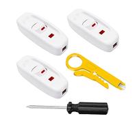 BlueXP 3 Pack Lamp Switch Inline Light Switch 10 A Torpedo ON-OFF with LED Indicator Light Rocker Control Cable Line for Small Appliance Bedside Lamp Desk Table Electrical Cord