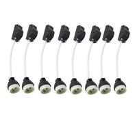 BlueXP 8 Pack GU10 Lamp Holder 2A 250V Ceramic Lamp Bases Connector with Terminal Box Socket for GU10 LED & Halogen Light Bulbs Downlights