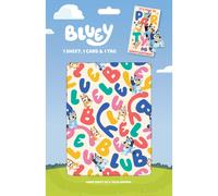 Bluey Card & Wrapping Paper Pack 1 Bluey Card 1 sheet of gift wrap 1 gift tag pack