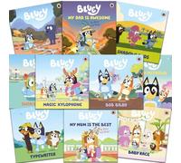 Bluey 10 Picture Books Collection Set (Typewriter, Shadowlands, Swim School, My Dad is Awesome, My Mum is the Best, Camping, Daddy Putdown, Baby Race, Magic Xylophone, Bob Bilby)
