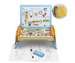 Bluey 102D Creation Station - 2-in-1 Magnetic Whiteboard & Lap Tray for Kids, Portable Desk & Snack Time
