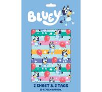 BLUEY WRAPPING PAPER 2 Sheet 2 Tags BIRTHDAY GIFT WRAP