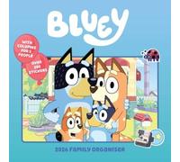 2026 FAMILY ORGANISER BLUEY 5 COLUMN MONTH TO VIEW SQUARE WALL CALENDAR OFFICIAL PRODUCT