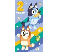 Bluey 2nd Birthday Card, Age 2 Bluey Birthday Greeting Card