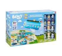 Bluey 3-in-1 Transforming Plane Mega Playset with 12 Figures, Jet Ski & Beach Accessories, Kids Pretend Play Travel Toy, Official Toys, 25+ Pieces, Ages 3+