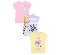 Bluey 3 Pack Girls T-Shirts Kids Multipack (18-24 Months) Pink