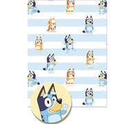 Bluey 3 Pack of Wrapping Paper, 6 Sheets 6 Tags Bluey Wrapping Paper
