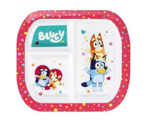 Bluey 3 Section Reusable Childrens Kids Toddlers Divided Breakfast Lunch Dinner Plate
