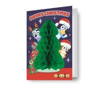 Bluey 3D Honeycomb Tree Christmas Card