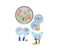 Bluey Kids 4 in 1 Bumper Garden Games Box | Pop Ball & Sticky Catch Target Shot | Indoor Outdoor Fun Play | Childrens Fun Garden Beach Camping Party Games | Ages 3+