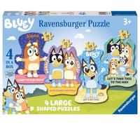 Ravensburger Bluey 4 Large Shaped Jigsaw Puzzles for Kids Age 3 Years and Up - 10, 12, 14 and 16 Pieces - Gifts for Kids