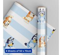 Bluey 2 Pack of Wrapping Paper, 4 Sheets Tags Bluey Kids gift wrap