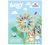 Bluey A4 Notebook with 12 Mini Crayons - Kids Colouring Activity Set | Travel-Friendly Stationery | Bluey Crayon Kit | Drawing & Art Gift Set for Children, Boys & Girls Size-28cm