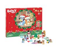 Bluey Advent Calendar, Find 4 Mini Figures, Bingo, Muffin And Socks, 12 Other Accessories, 3 paper standees and 5 stickers to reveal Behind 24 Windows