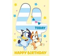 Bluey Age 4 Birthday Card