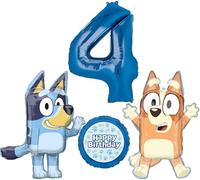 Bluey and Bingo 4th Birthday Party Supplies Balloon Bouquet Decorations