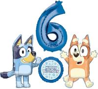 Bluey and Bingo 6th Birthday Party Supplies Balloon Bouquet Decorations