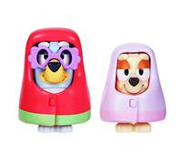 Bluey and Bingo Grannies Playset: Articulated 2.5 Inch Action Figures 2-Pack Including 2 Removable Blankets and Glasses Official Collectable Toy
