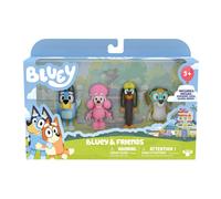 Bluey and Friends, Coco, Snickers and Honey 4 Figure Pack Articulated Character Action Figures 2.5 Inch Official Collectable Toy