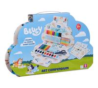 Character Options 07843 BLUEY 50PC Art Compendium Carry CASE, Blue