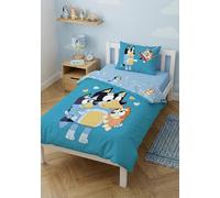Bluey 100% Cotton Baby Bedding Set - Duvet Cover 100 x 135 cm and Pillowcase 40 x 60 cm - Reversible Children's Bed Set with Heeler Family Motif - Oeko-Tex Certified