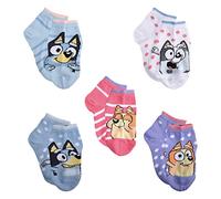 Bluey Girls Socks, Blue Sky (5 Pack), 4-6
