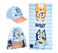 BlueY Baseball Cap, Towel and Drawstring Backpack, 3 Piece Set for Kids, Summer Gift for Beach, Pool and Trips for Boys and Girls