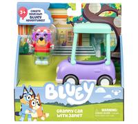 Bluey Hit The Road And Her Friends In This Cute Little Vehicle! Ride Along In Grannies Car with Janet, This Vehicle Fits One 6-7.6 CM Articulated Janet Figure Inside