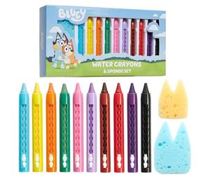 Bluey Bath Crayons for Kids Toddlers, Water Colouring Set Bath Toys Washable Non Toxic Easy Grip, Kids Gifts