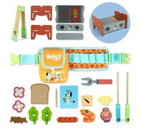 Bluey BBQ Belt Playset - 20 Piece Wooden Pretend Cooking Toy with Mini BBQ, Tongs & Accessories - Kids Role Play Outdoor Barbecue Set - Official Bluey Toys for Boys & Girls