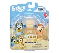 Bluey Beach MERMAID TAILS 2.5" Figure Collection - Bluey & Bingo Figures 2 Pack