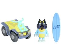 Bluey Vehicle and Figure Pack Beach Quad with Bandit with 2.5-3 Inch Figure and Surfboard Accessory