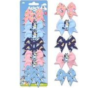 Bluey Beauty Accessory Set | Kids Colorful Bluey and Bingo Design Bows | Girls Hair Accessories Kit with 10 Pieces