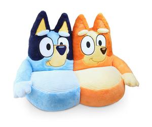 Bluey & Bing Kids Plush Sofa Chair - 70cm Soft Toddler Seat Bluey Multicolor