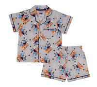 Bluey & Bingo, 100% Cotton Button Up Short Sleeved Pyjama Set, Blue, 6-7 Years: 122cm, Blue