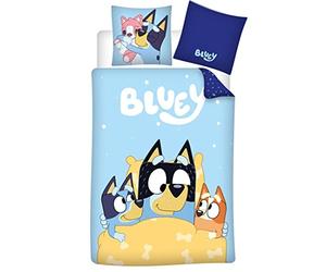 Bluey Bingo Bandit Single Duvet Cover 140x200 + Pillowcase 65x65 | Reversible bedding | Natural cotton breathable | Official Bluey licence | Age 3-8 | Gift idea | Machine washable