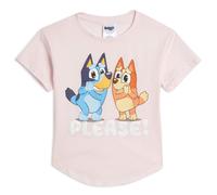 Bluey Bingo Big Girls Graphic T-Shirt Light Pink 10-12