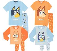 Bluey, Bingo, Chilli & Bandit 100% Combed Cotton Family Pyjamas Children's, Men's, Women's Christmas