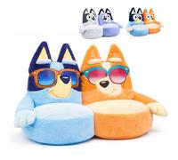 Bluey And Bingo Kids Plush Sofa Chair With Sunglasses Design, 70X80X90Cm, Large Comfy Character Style Chair